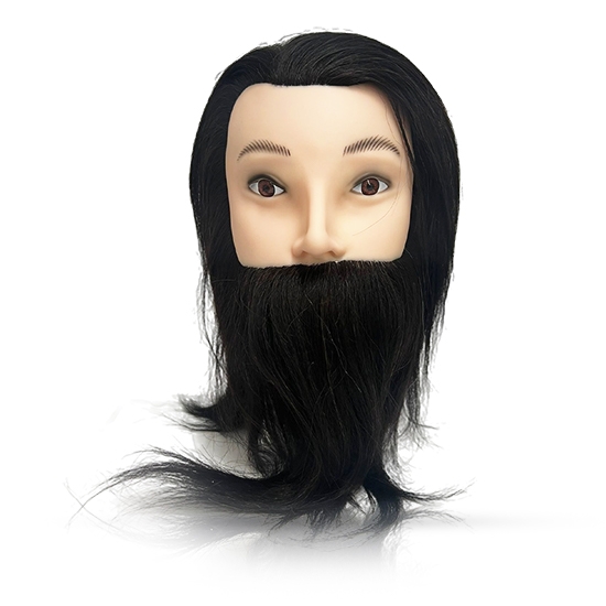 Cap de manechin pentru practica frizerie - MENOSER - Barbat - saten inchis