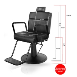 Scaun frizerie - MENOSER - Denver - Negru Scaun frizerie - MENOSER - Denver - Negru