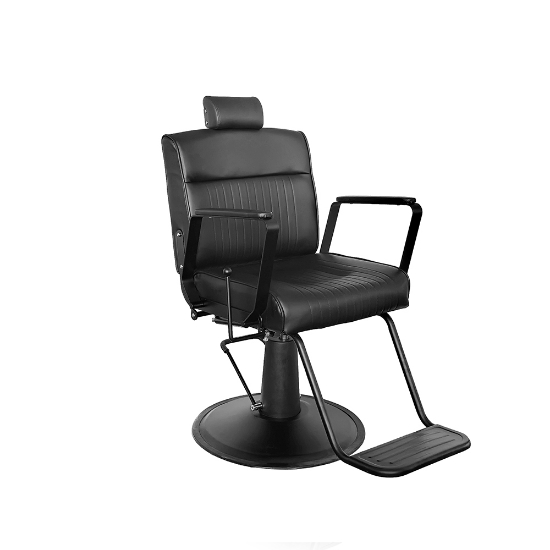 Scaun frizerie - MENOSER - Denver - Negru 