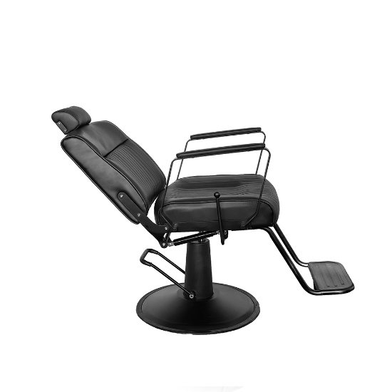 Scaun frizerie - MENOSER - Denver - Negru 