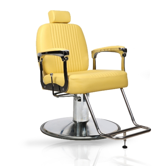 Scaun frizerie - MENOSER - Portland - Galben