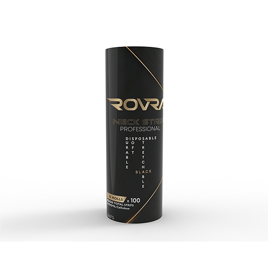 Gulere de hartie Rovra pentru frizerie - set 5 role - Negre