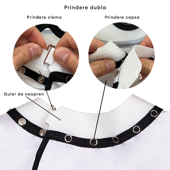 Pelerina guler neopren - coafor/frizerie CRODI - Alba - C