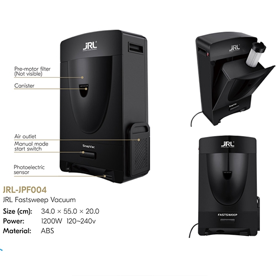 Aspirator pentru curatare par frizerie/coafor - JRL - Negru 