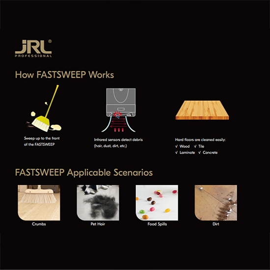 Aspirator pentru curatare par frizerie/coafor - JRL - Negru 