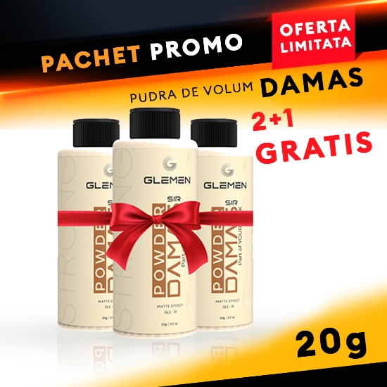 Pachet promo - GLEMEN - Pudra de volum - 2+1 GRATIS