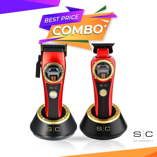 Set STYELCRAFT INSTINCT - Masina de tuns + Masina de contur - fara fir