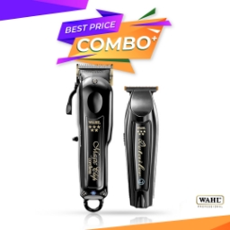 Set combo - WAHL -  Masina de tuns Profesionala Magic Clip Cordless + Masina Contur Detailer Li Negru