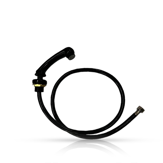 Furtun + para dus scafa frizerie - MENOSER - Black - 703J 