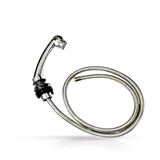 Furtun + para dus scafa frizerie - MENOSER - Brass - Silver - 703H