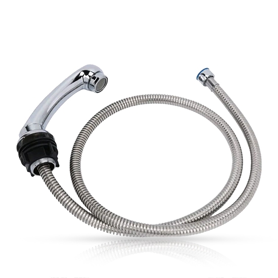 Furtun + para dus scafa frizerie - MENOSER - Silver - 703A 