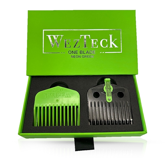 Lama fixa  - WEZTECK - pentru masina de tuns - cu gratar reglabil inclus  - Verde