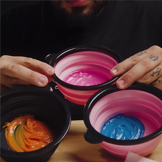 Bol pentru vopsea - L3VEL3 - Roz - retractabil