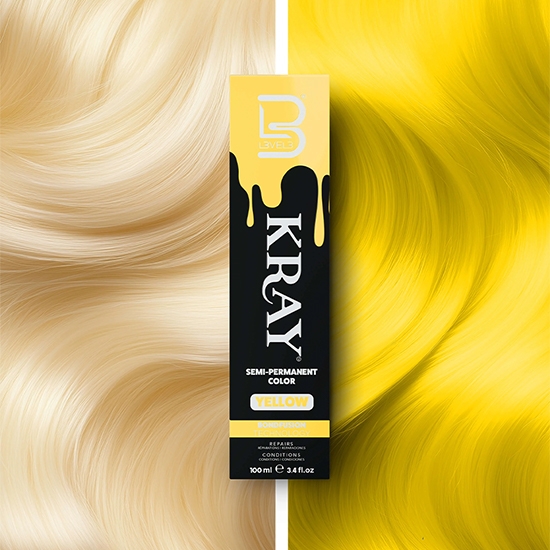 Vopsea semi - permanenta - L3VEL3 -  Galben - 100 ml 