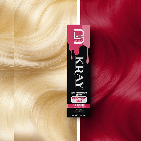 Vopsea semi - permanenta - L3VEL3 -  Roz Electric - 100 ml 
