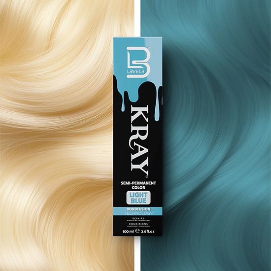 Vopsea semi - permanenta - L3VEL3 -  Albastru Deschis - 100 ml   