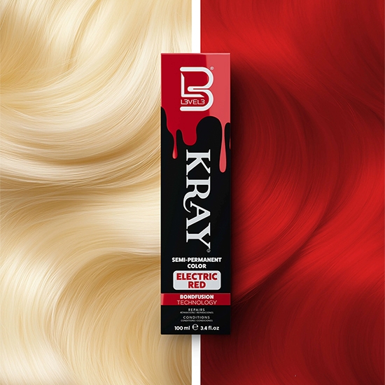 Vopsea semi - permanenta - L3VEL3 -  Rosu Electric - 100 ml 