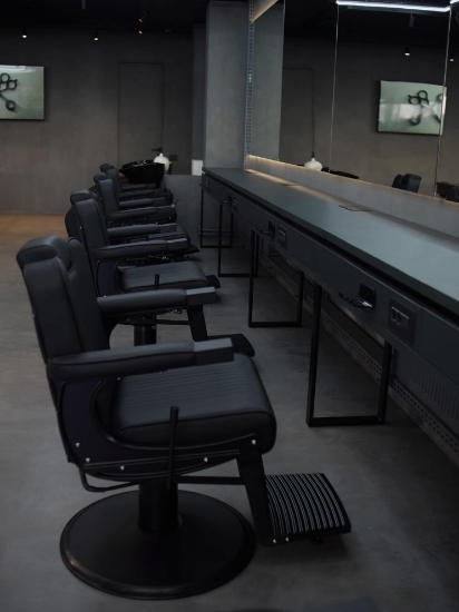 Scaun frizerie - MENOSER - New York - Negru