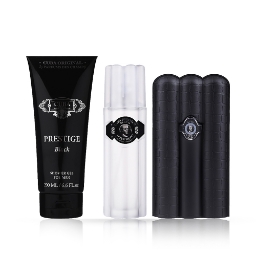 Set - apa de toaleta 90 ml + gel de dus 200 ml + after shave 100 ml - CUBA - pentru barbati - Black
