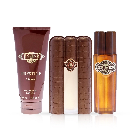 Set - apa de toaleta 90 ml + gel de dus 200 ml + after shave 100 ml - CUBA - pentru barbati - Classic 