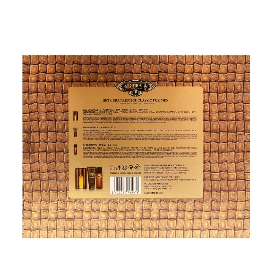 Set - apa de toaleta 90 ml + gel de dus 200 ml + after shave 100 ml - CUBA - pentru barbati - Classic 