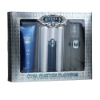 Set - apa de toaleta 90 ml + gel de dus 200 ml + after shave 100 ml - CUBA - pentru barbati - Platinum 