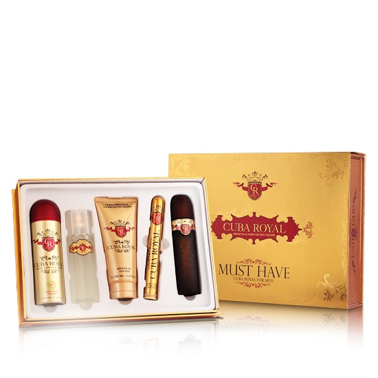 Set - apa de toaleta 35 ml si 100 ml+ gel de dus 200 ml + after shave 100 ml  + deodorant spray 200 ml- CUBA - Must have Royal