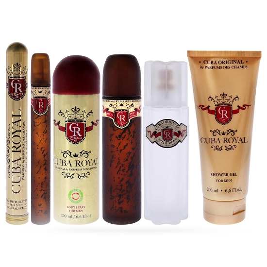 Set - apa de toaleta 35 ml si 100 ml+ gel de dus 200 ml + after shave 100 ml  + deodorant spray 200 ml- CUBA - Must have Royal