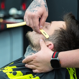 Brici din otel inoxidabil - POP BARBERS- Negru mat