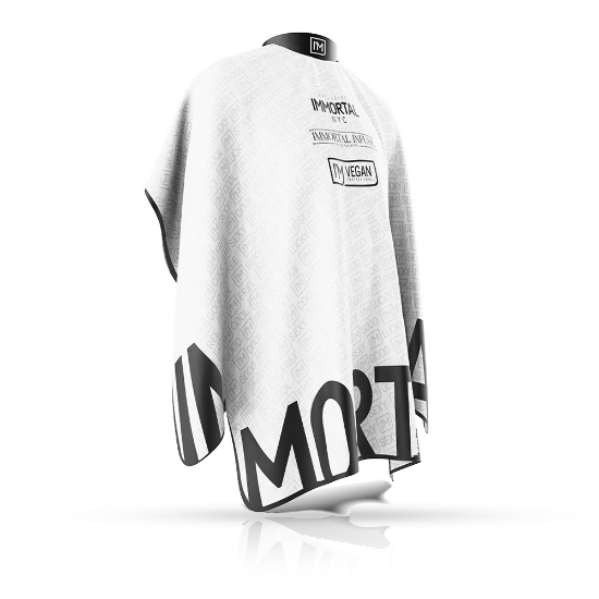 Pelerina frizerie/coafor - IMMORTAL - INFUSE / I AM VEGAN - Alba