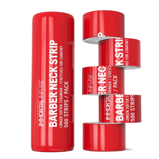 Gulere de hartie IMMORTAL pentru frizerie - set 5 role - Albe