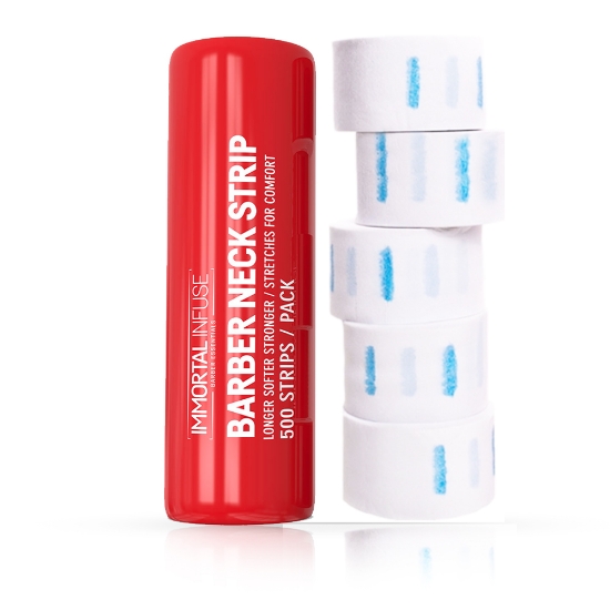 Gulere de hartie IMMORTAL pentru frizerie - set 5 role - Albe