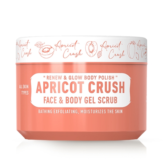 Scrub gel - IMMORTAL - Apricot - pentru fata si corp - 300 ml  