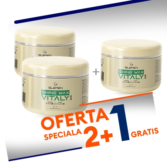 Pachet promo 2+1 Gratis - Ceara lucioasa pentru par - GLEMEN - Vitality - 150 ml 