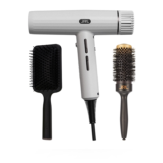 Set Uscator de par - JRL FORTE PRO - Alb - FP2020H + Perie de coafat + Perie pentru par