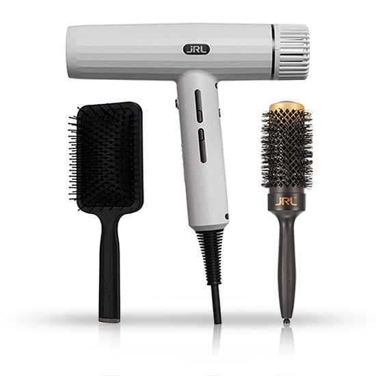 Set Uscator de par - JRL FORTE PRO - Alb - FP2020H + Perie de coafat + Perie pentru par