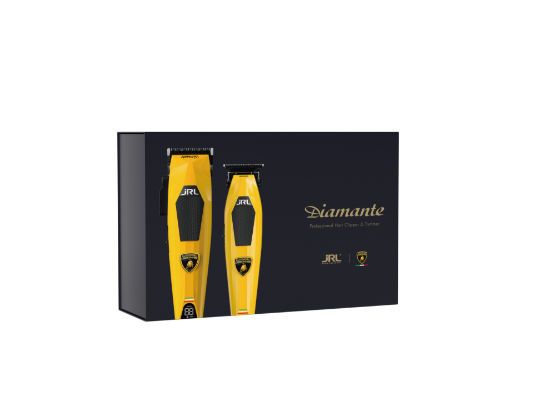 Set JRL Profesional - Diamante - Masina de tuns 2025C + Masina de contur 2025T - Yellow - fara fir 