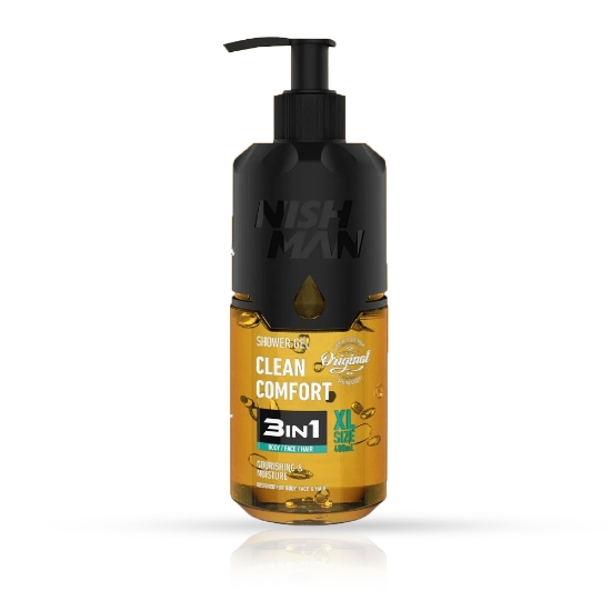 Gel de dus - NISH MAN - Clean Comfort - 3in1 - 480 ml 