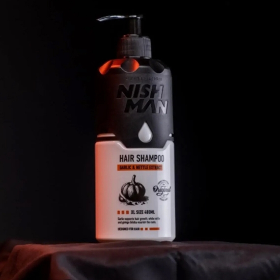 Sampon - NISH MAN - fortifiant - pentru par -  480 ml