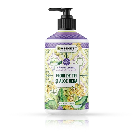 Sapun Lichid - KABINETT - 500 ml - Flori de Tei si Aloe Vera