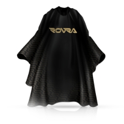 Pelerina coafor/frizerie ROVRA - Neagra - guler neopren - RT98