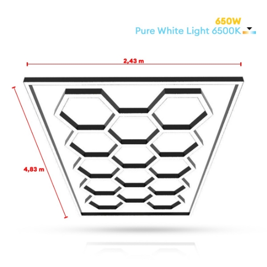 Sistem lumini Hexaleds - 4,83 x 2,43 m 