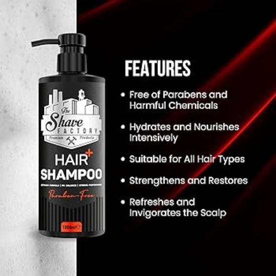 Imagine Sampon - SHAVE FACTORY - pentru par fara  parabeni - 1000 ml 