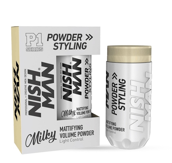 Imagine Pudra de volum - NISH MAN -  Light Hold -  Milky 20 gr 