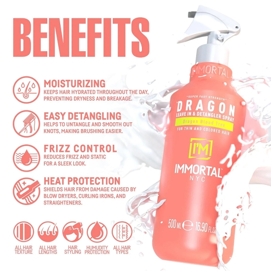 Imagine Balsam pentru par - Leave In - IMMORTAL - Dragon Blood - 500 ml