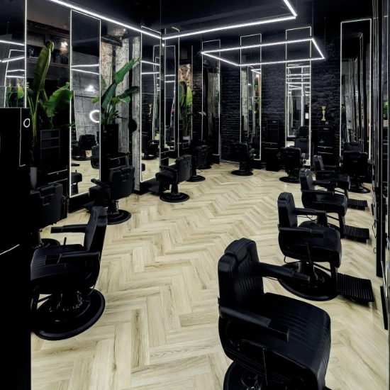 Scaun frizerie - MENOSER - Monterey - Negru